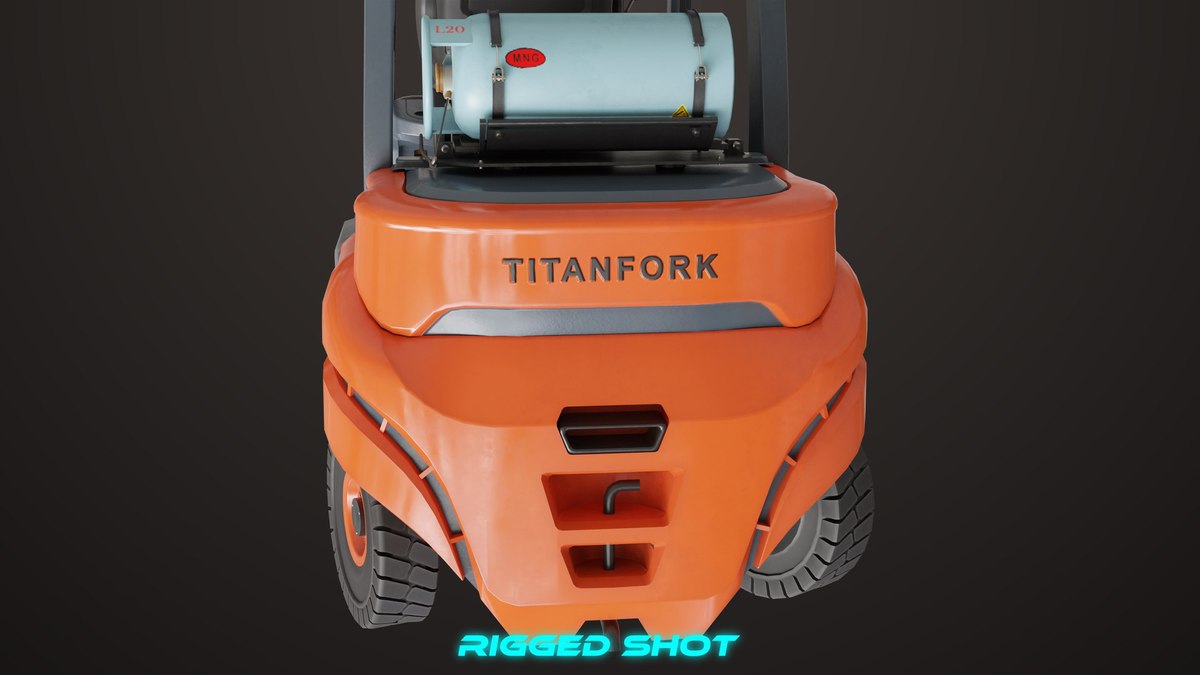 Forklift Truck 02 Orange URP HDRP Textures