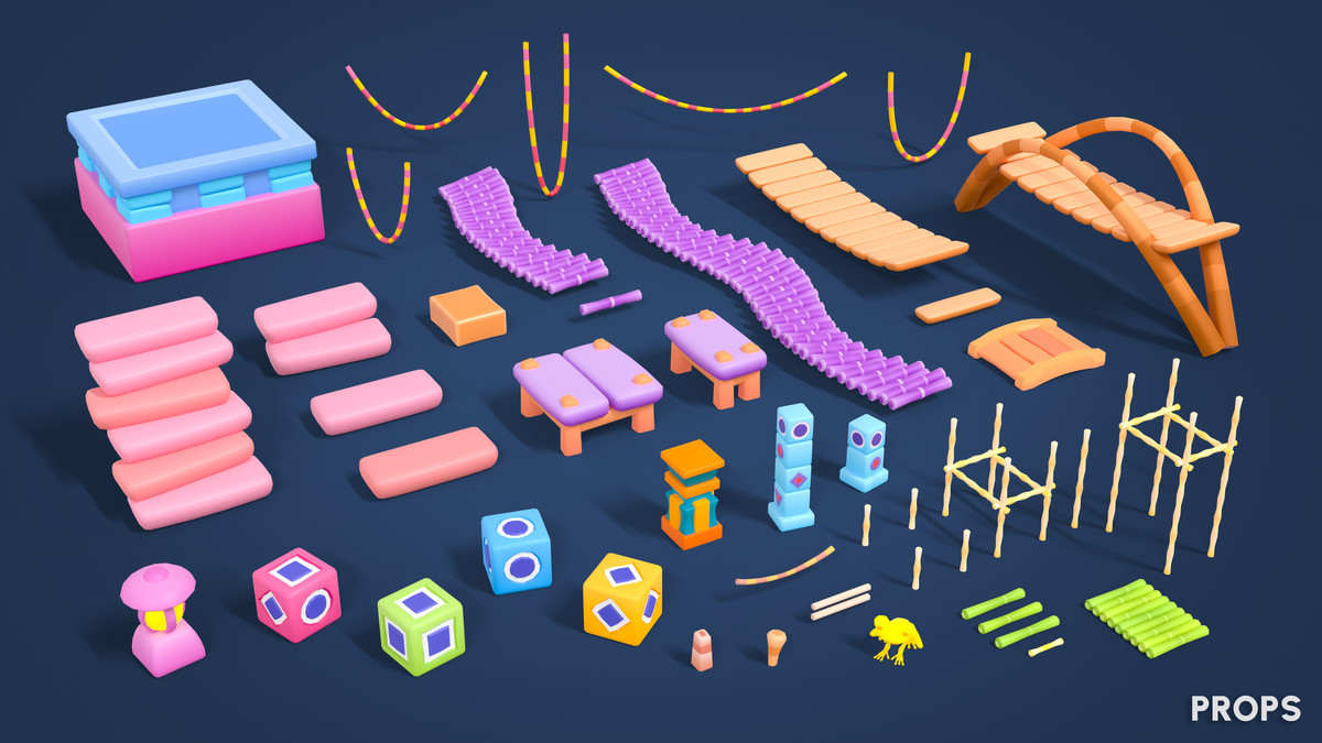 Adventure Land - Low Poly 3D Models Pack