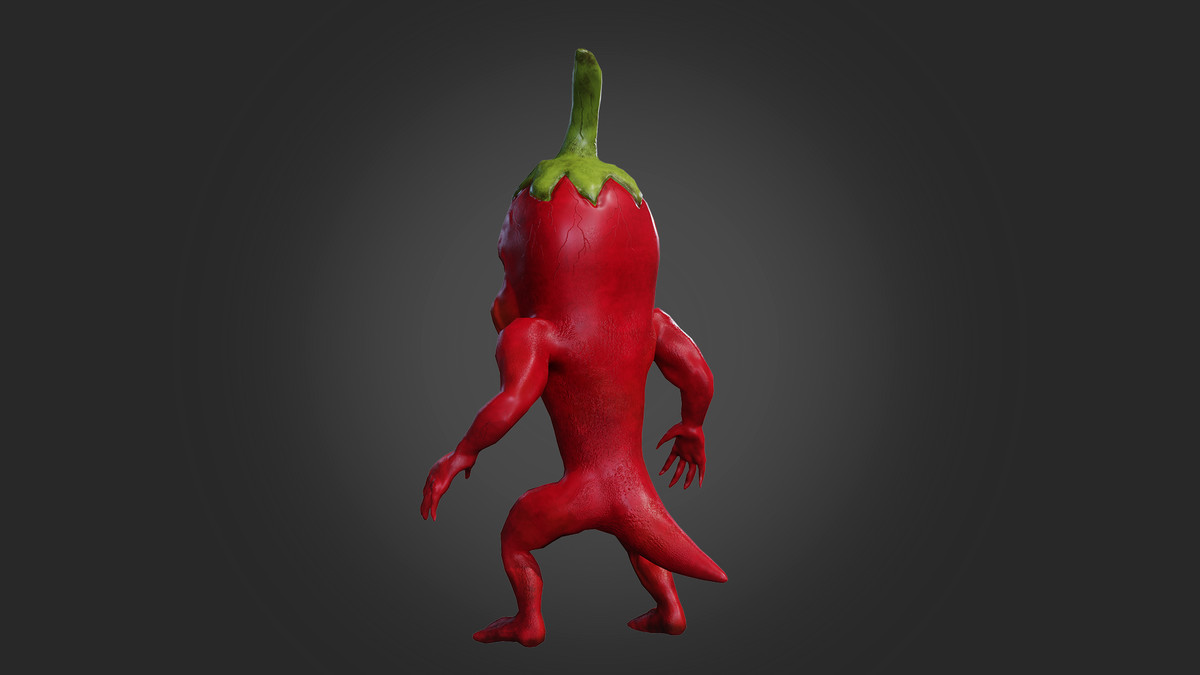 Pepper mutant low poly 3d model