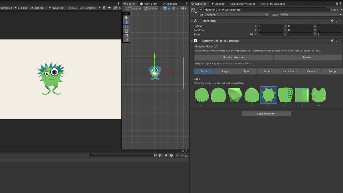 Monster Maker 2D – Custom Character Generator Pack