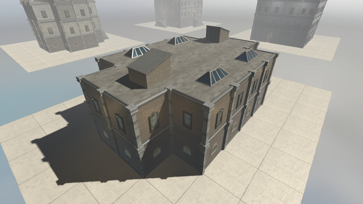 Realistic Modern Modular Building 1 Asset Package