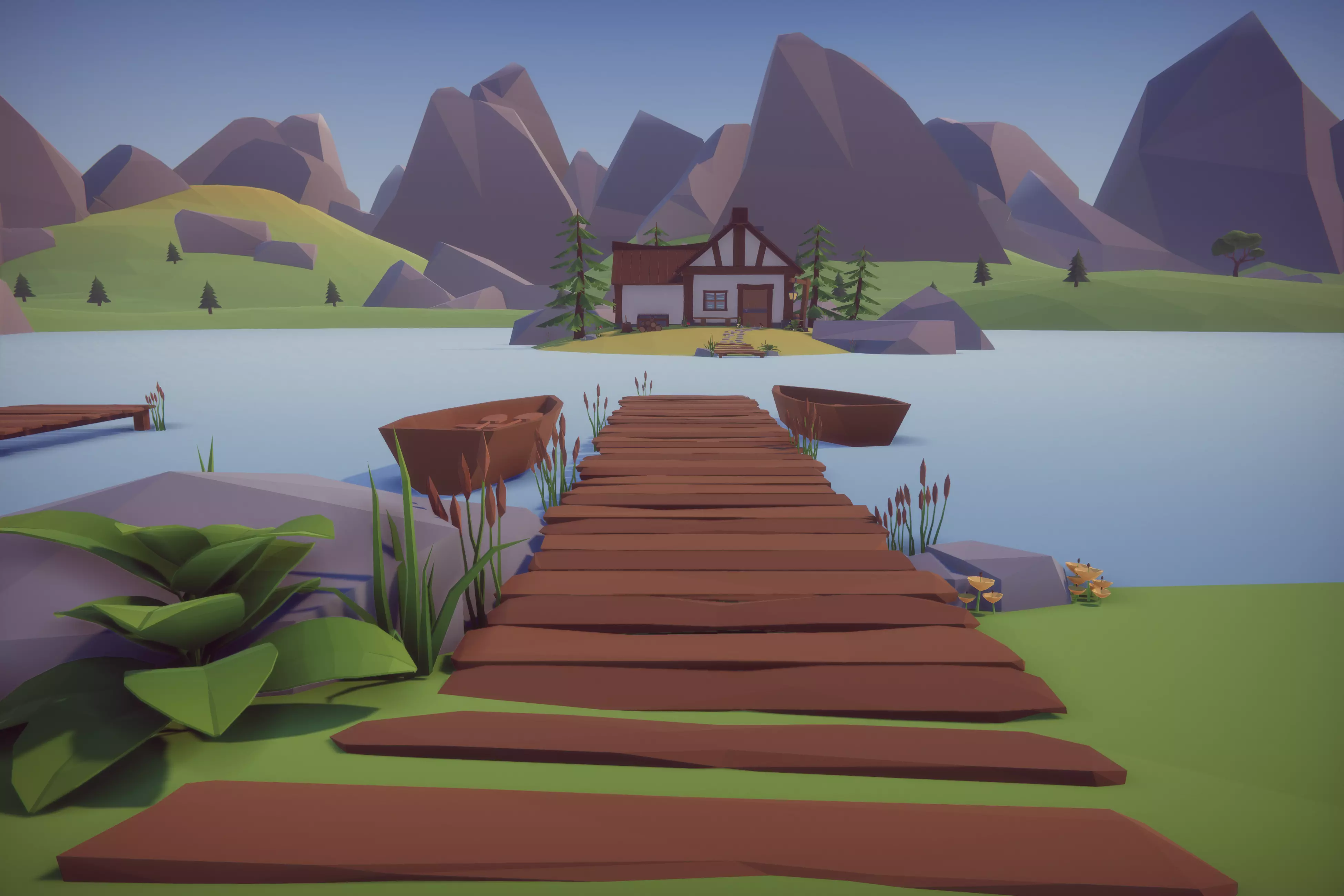 Low Poly Fantasy Medieval Village Screenshot 3