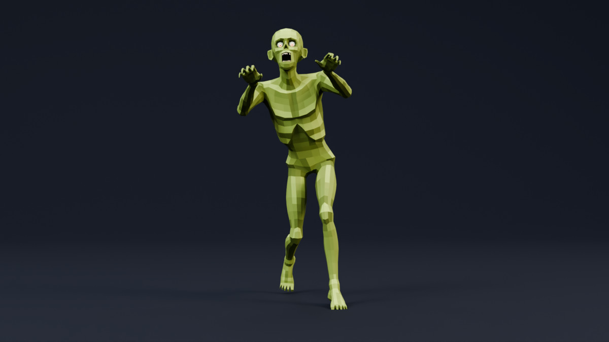 Zombie Low-Poly stylized