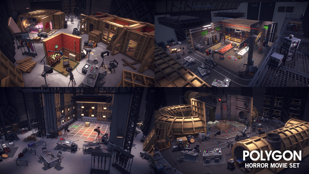 POLYGON - Horror Movie Set - Low Poly 3D Art by Synty
