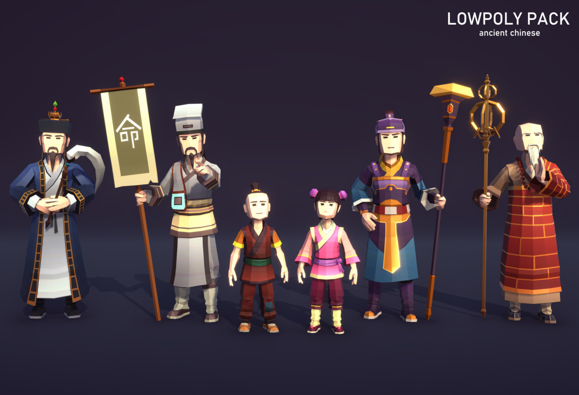 LowpolyPack_Ancient Chinese