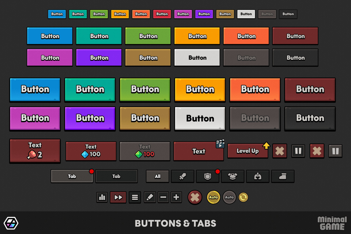 GUI Pro - Minimal Game Dark