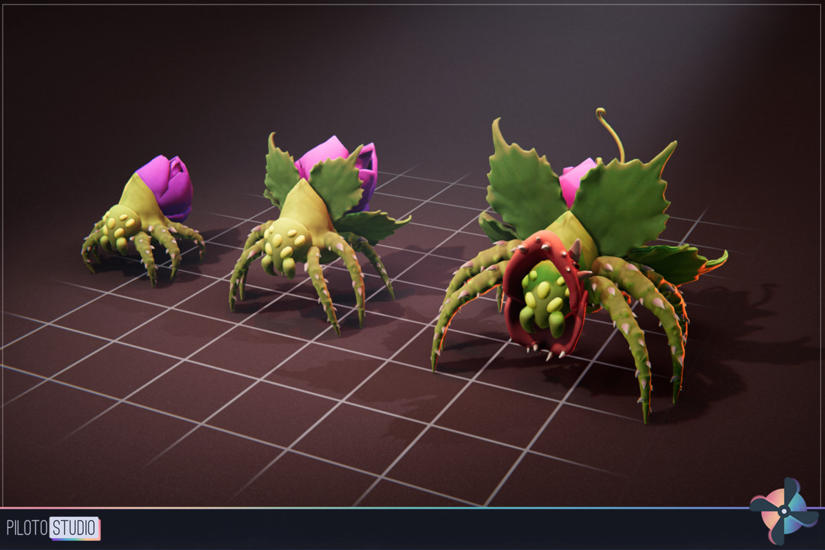 Spider Nature - 3 Characters + Animations