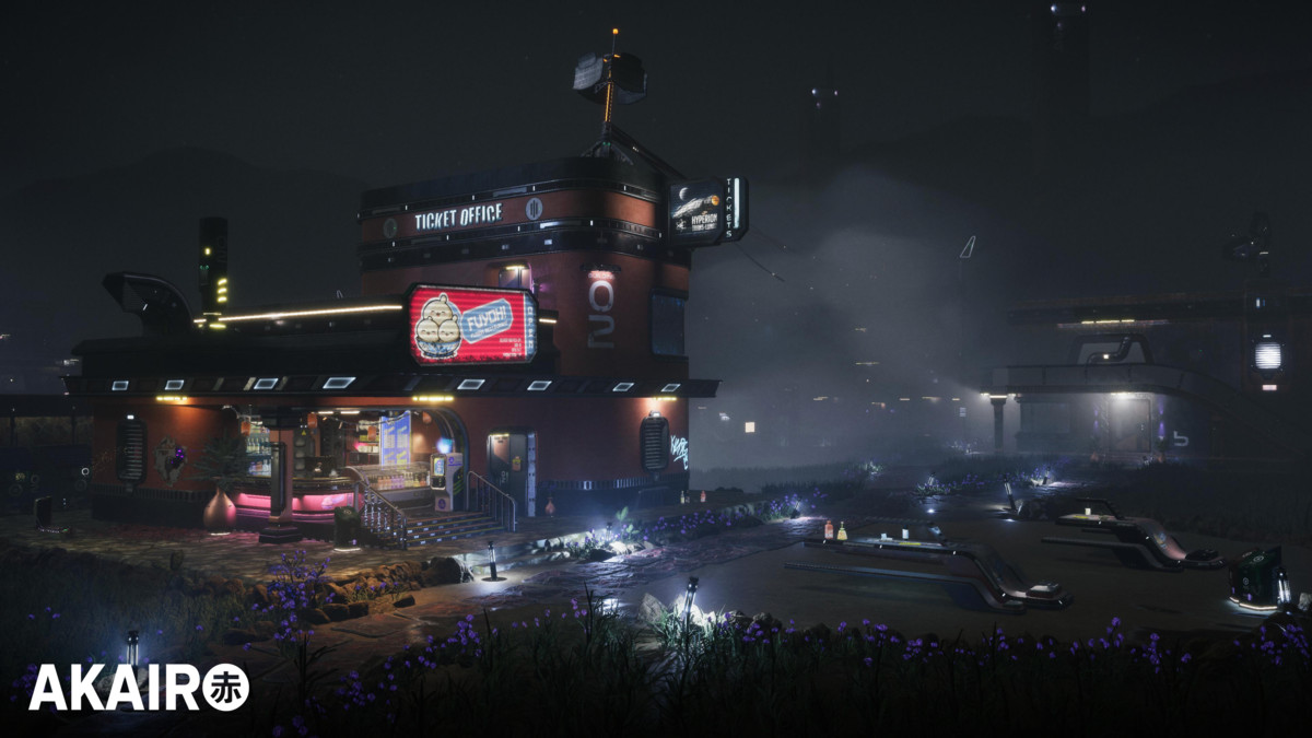 Fuyoh Cyberpunk Diner Environment