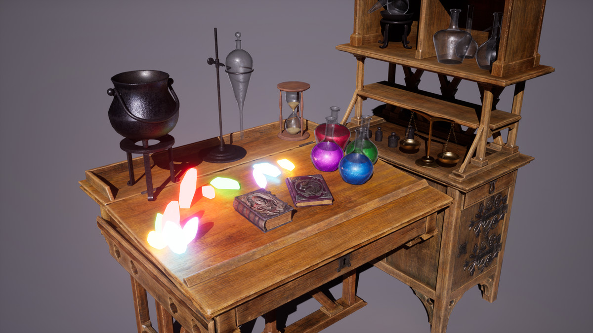 Fantasy Workbenches/Crafting Stations/Workshops (Potions/Blacksmith,Alchemy)