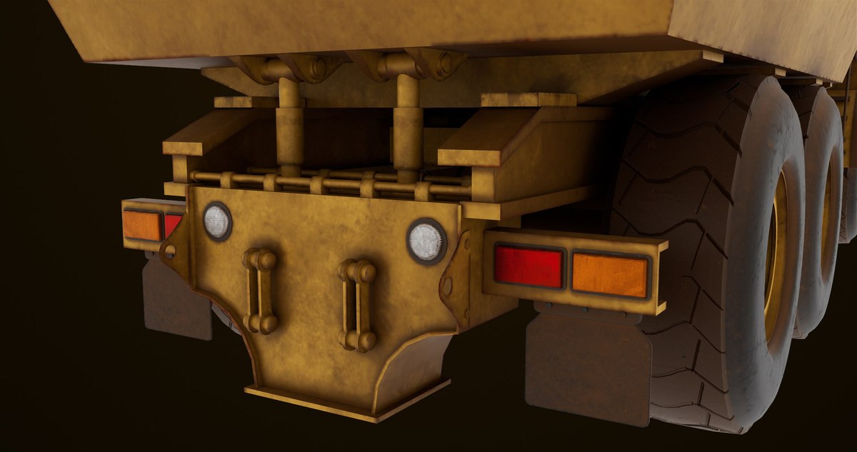 Articulated Dirty Mining Truck 03 URP HDRP Textures