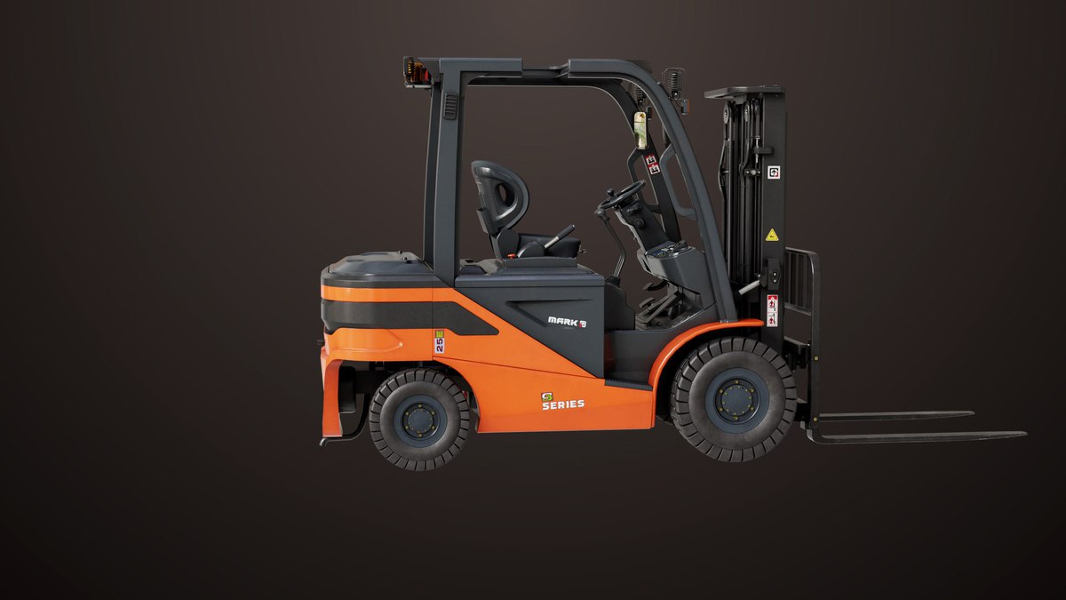 Forklift Truck03 Orange URP HDRP Textures