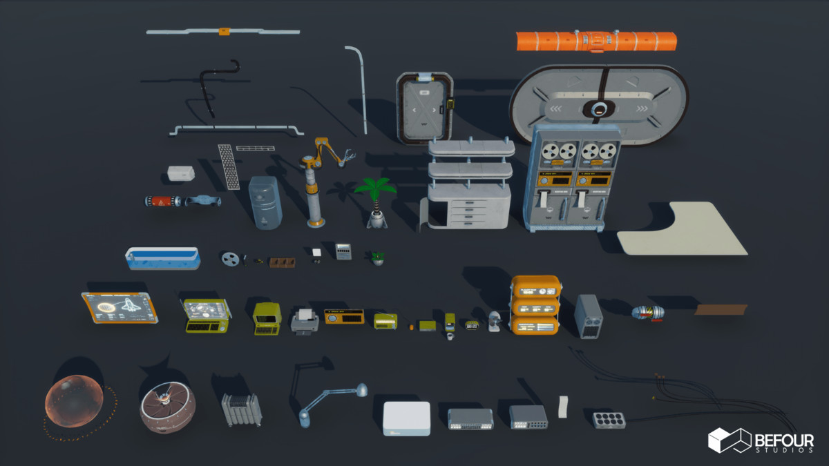 Retro Sci-Fi Research Cabin Environment