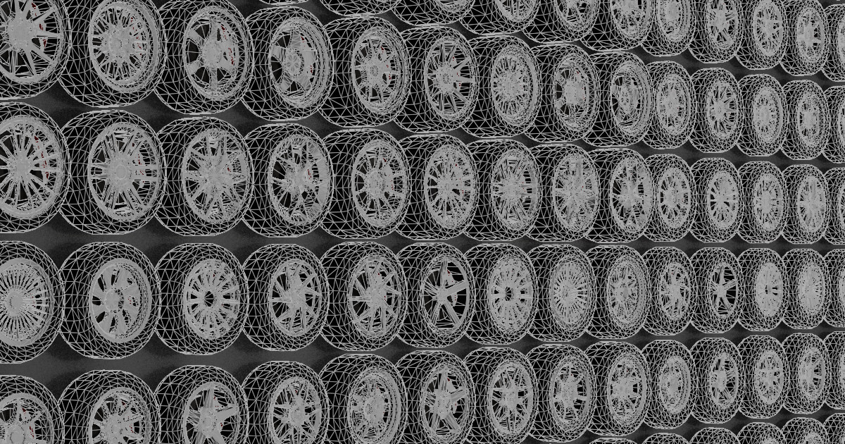 Car Wheels - BIG Low Poly pack (Mobile Ready)