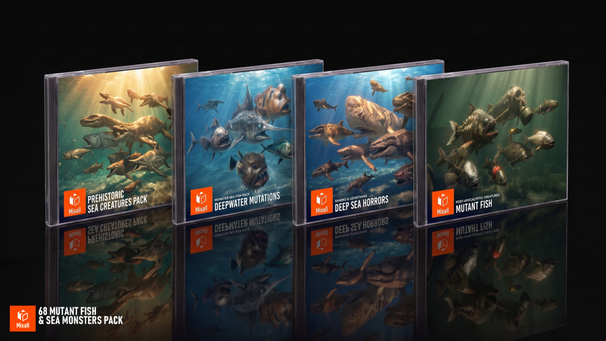 68 Mutant Fish & Sea Monsters Pack