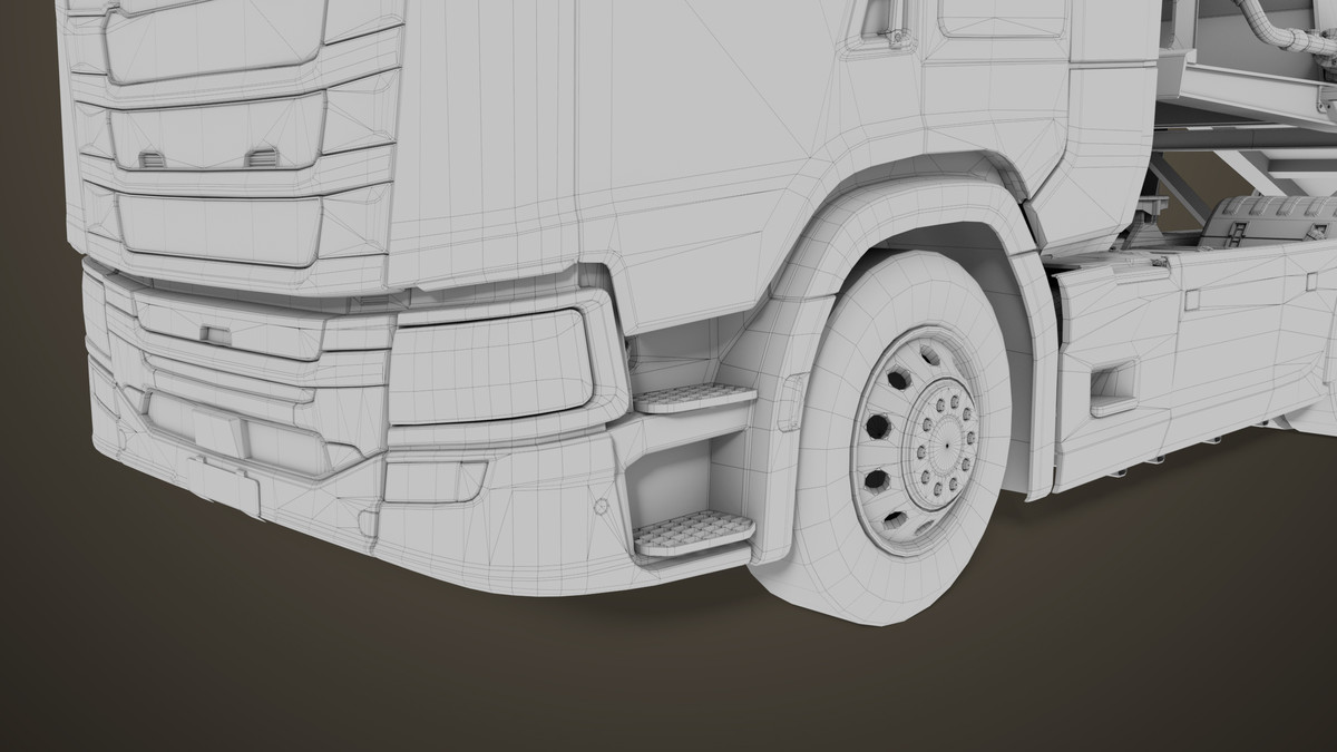 Chassis 06 Cement Trailer 01 Yellow