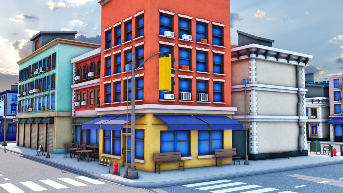 Modular Stylized Cartoon City Pack [Desktop & Mobile]