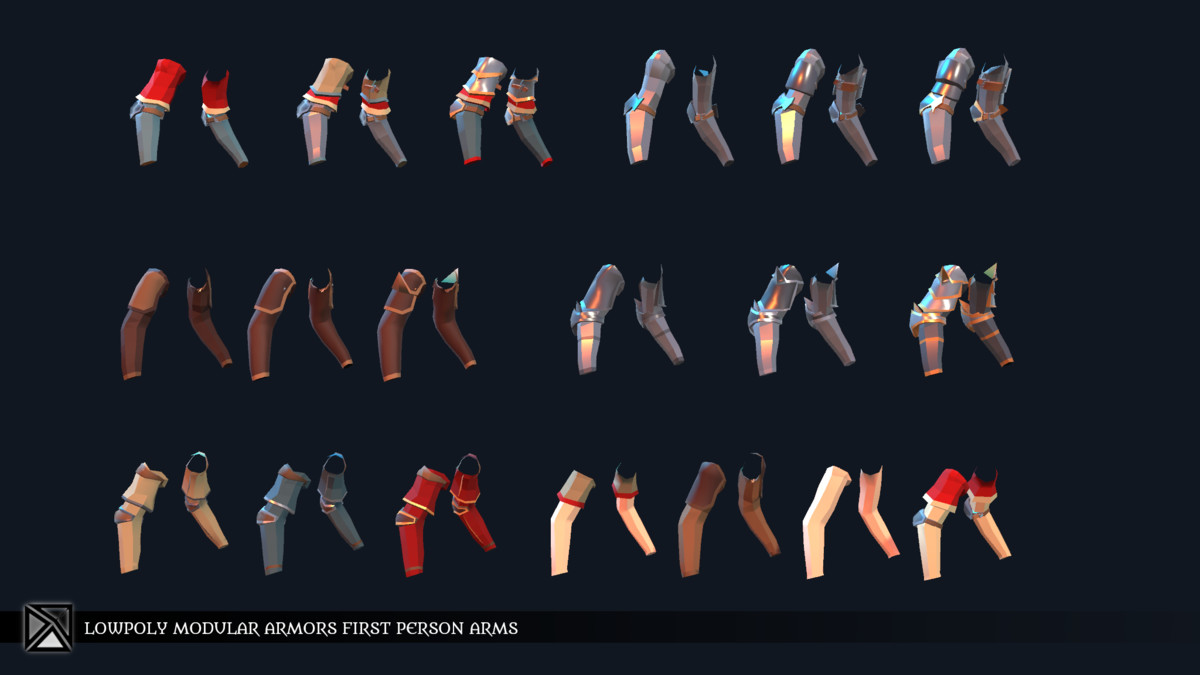 Lowpoly Modular Armors - First Person Arms - MEDIEVAL FANTASY SERIES