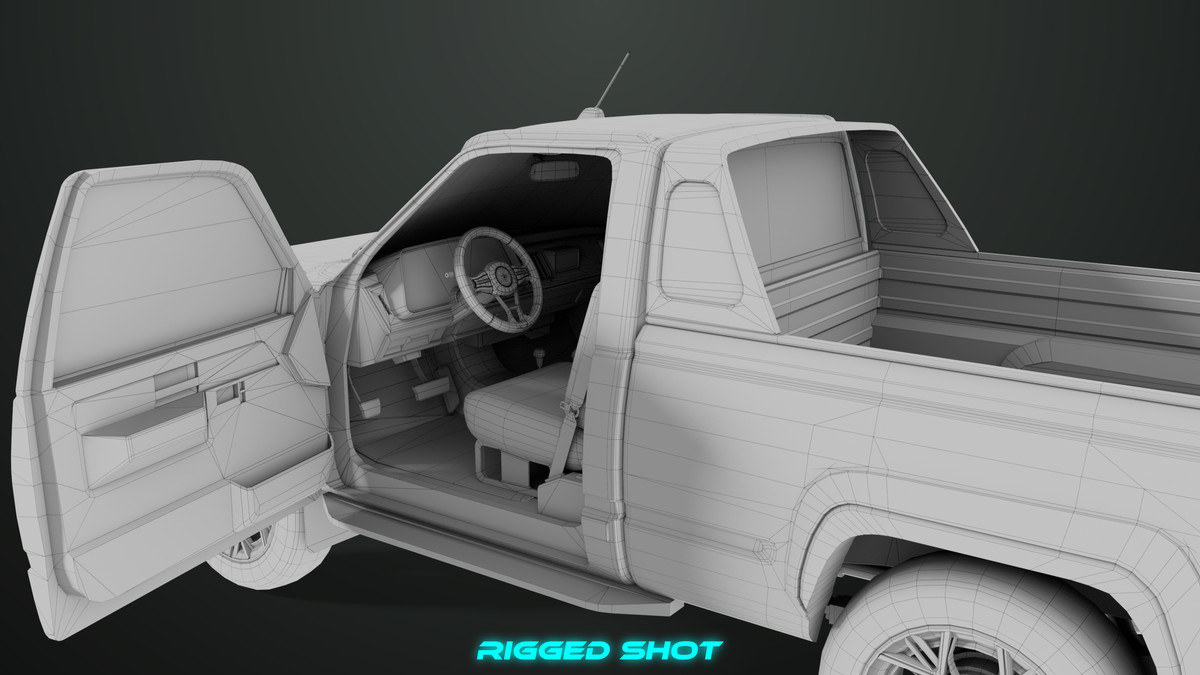 Pickup Truck01 Orange URP HDRP Textures