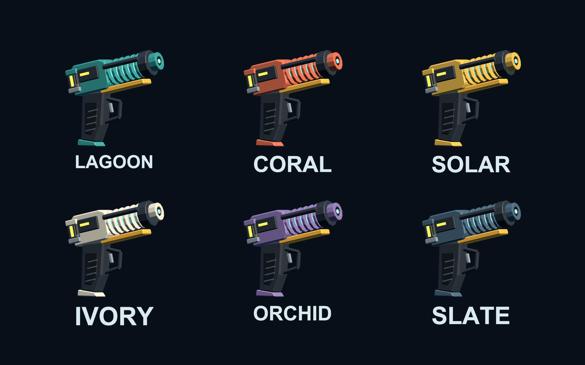 FrostRay - Low Poly Sci-Fi Weapons
