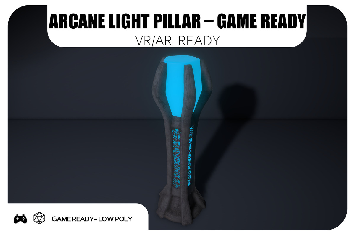 Arcane Light Pillar – Game Ready
