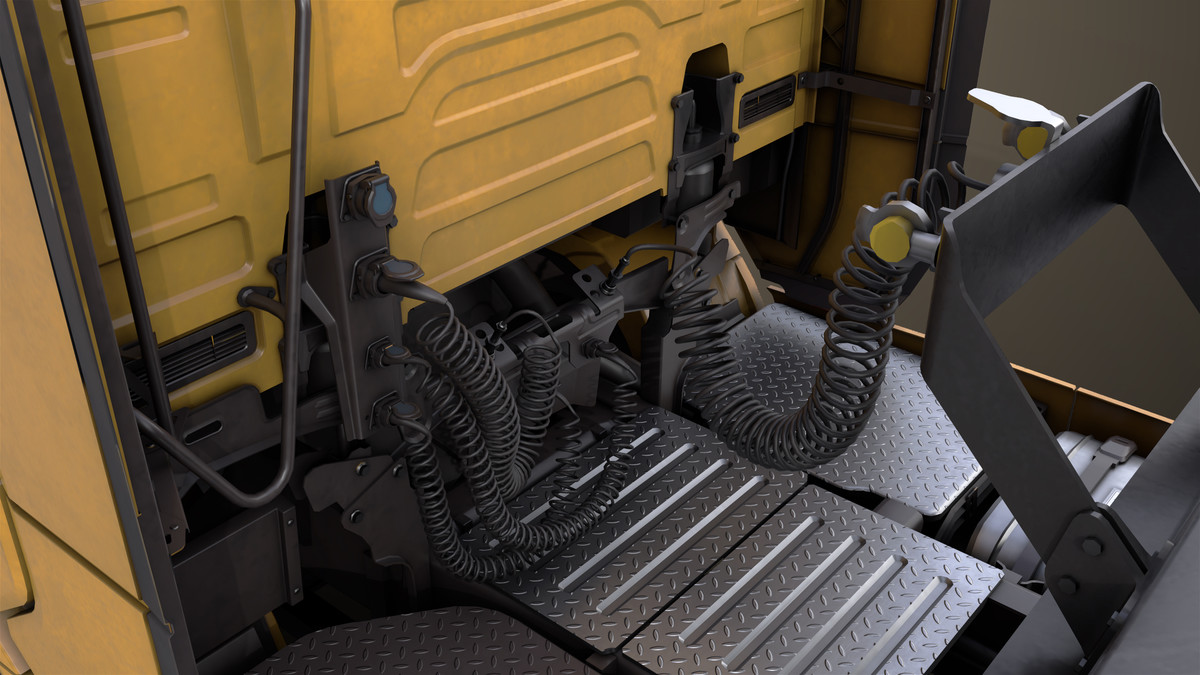 Chassis 06 Cement Trailer 01 Yellow