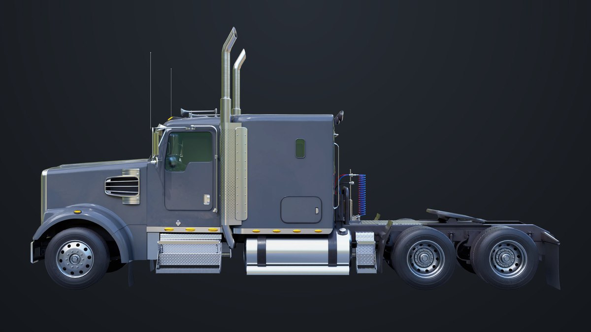 Heavy Truck Chassis 07 Cyan and Grey URP HDRP Textures