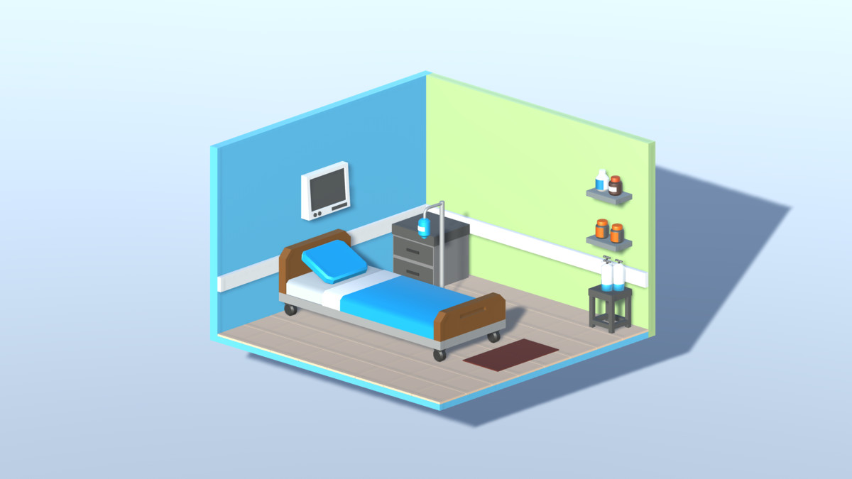 3D LOWPOLY WORK ROOMS