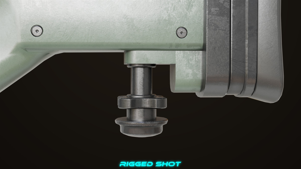 Sniper Rifle 03 Green URP HDRP Textures