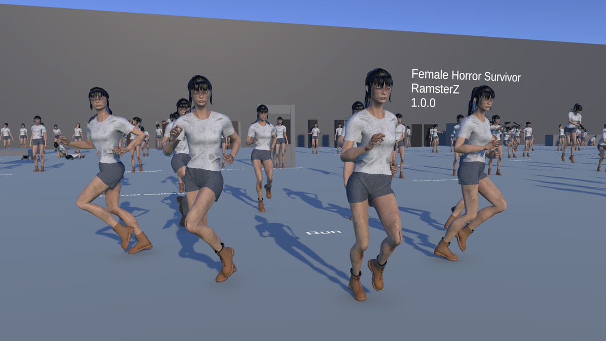 Female Horror Survivor Animations