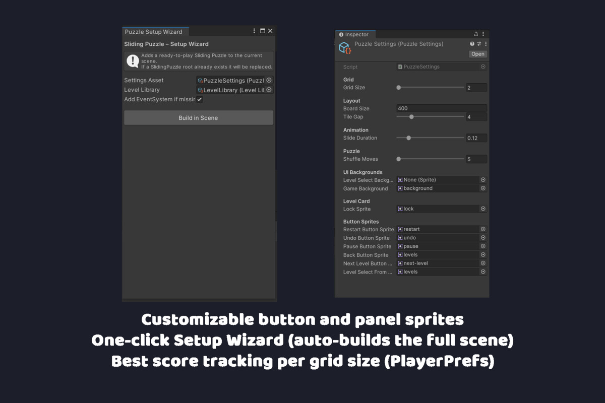 Sliding Puzzle - Complete Game Template