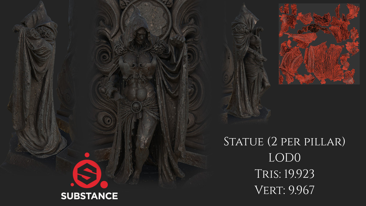 Massive Dark Fantasy Pillar / Column