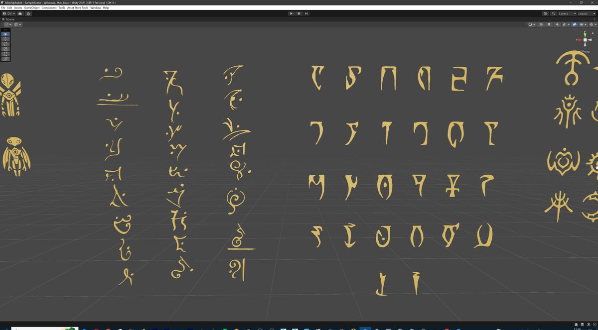 Alien Character Megapack with Unique Alphabet (500+ letters)