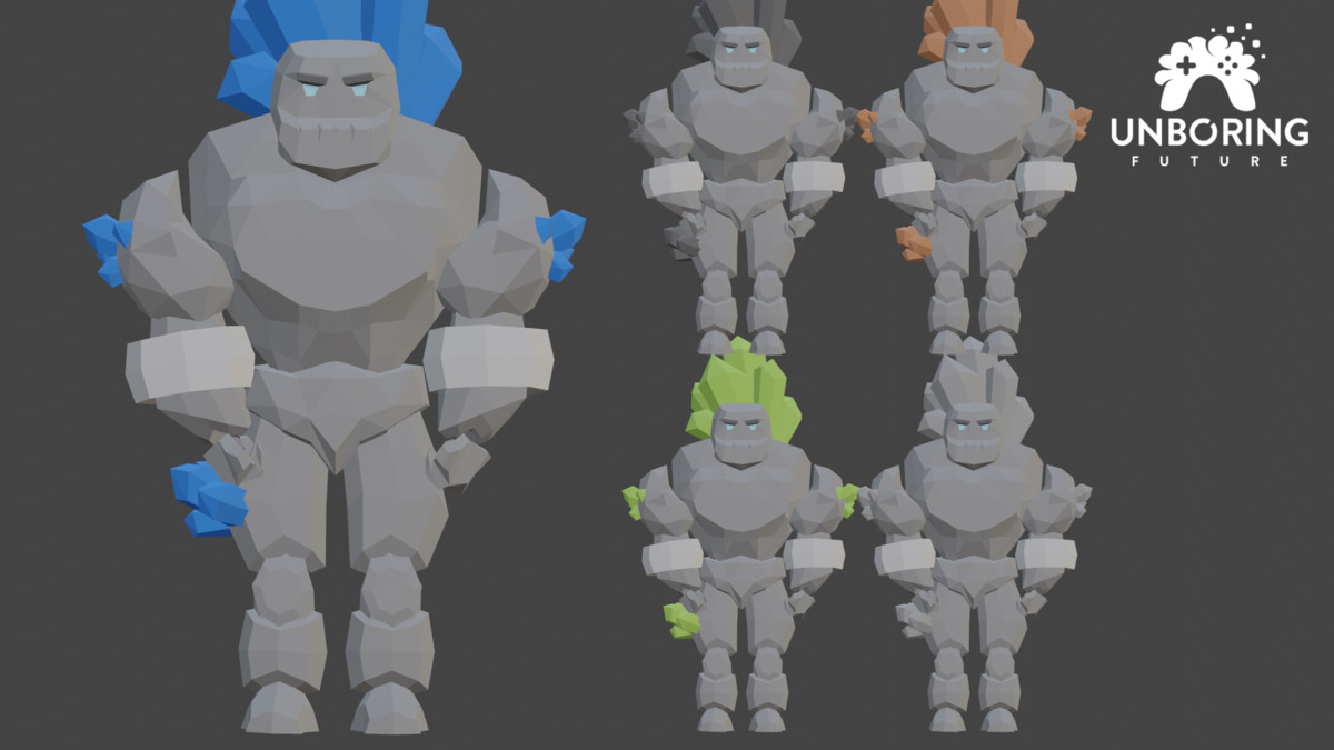LOW POLY GOLEMS - Animated