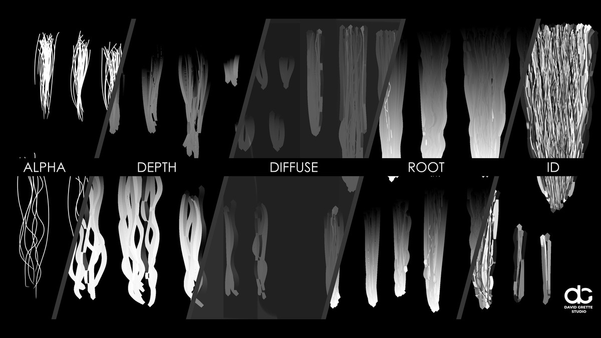 Realistic male hairstyles, pack #7 | Rigged hair, game-ready, low-poly