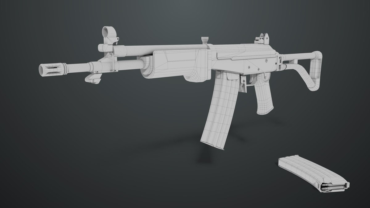 Machine Gun 13 Metal URP HDRP Textures