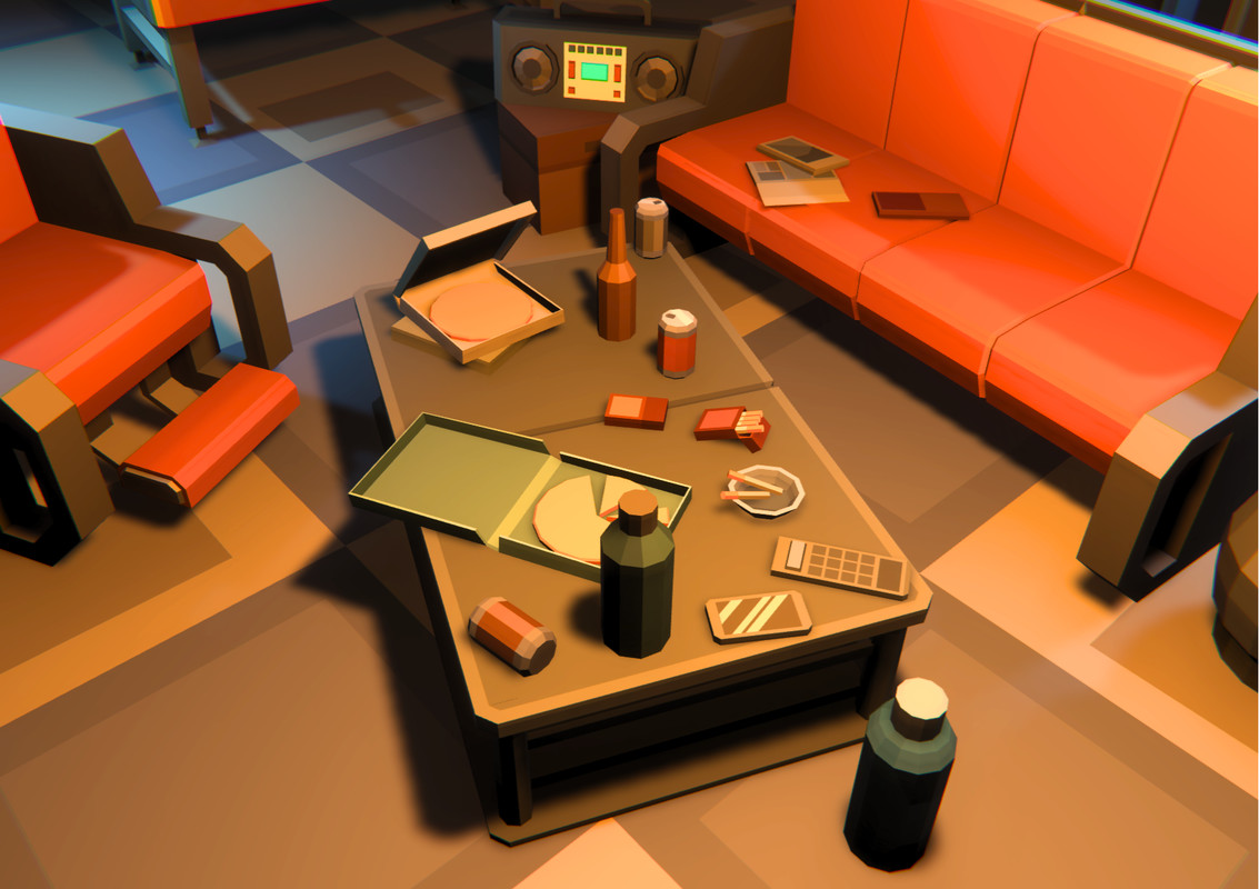 Low Poly Sci-Fi Recreation / Cosmic Retro