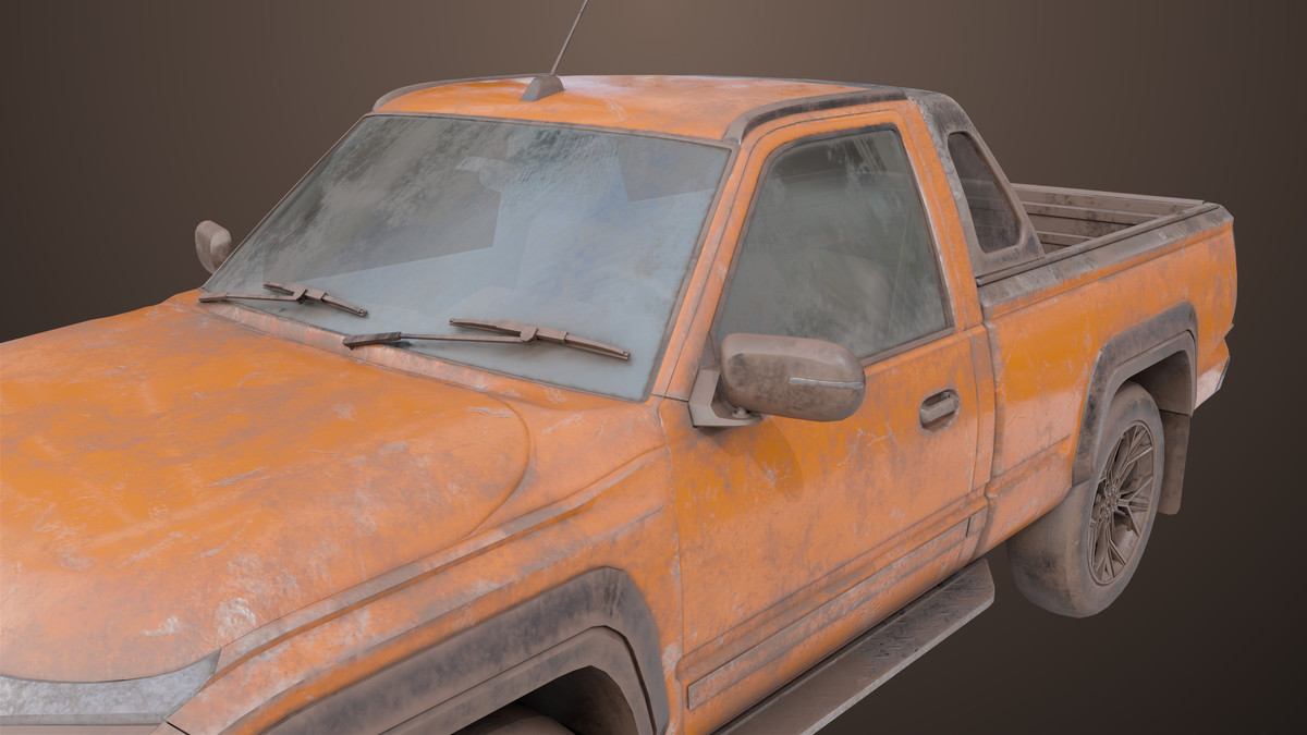 Pickup Truck01 Old Rusty HDRP URP Textures