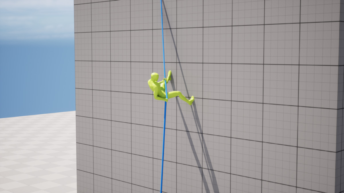 Rappel & Rope Climb Animation
