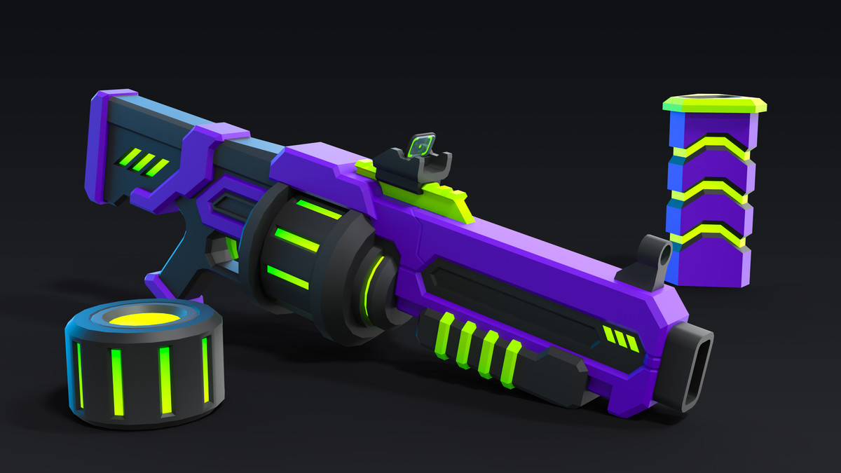 Sci-Fi Weapons Mini - Low Poly Asset Pack