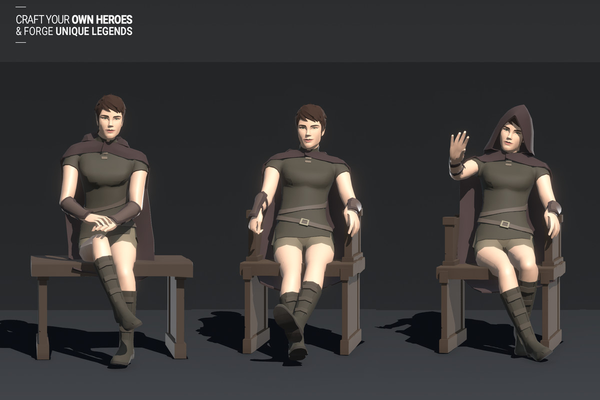 Polyquest Heroes: Warrior I Huntress