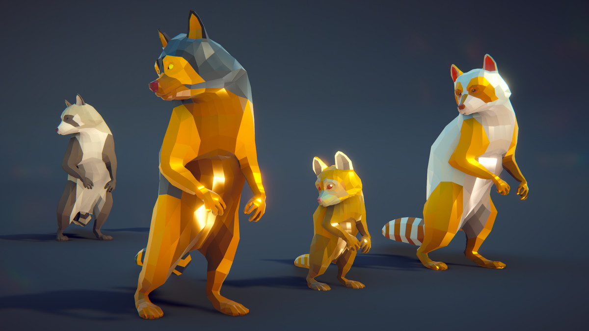 Poly Art: Raccoon