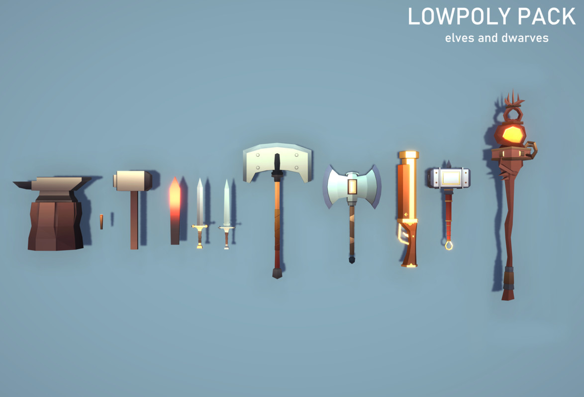 LowpolyPack_Elves and Dwarves