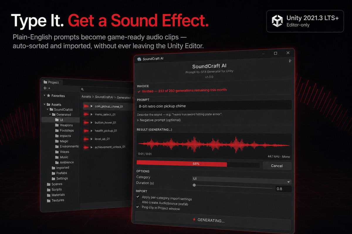 SoundCraft AI - Sound Effects Generator + Library