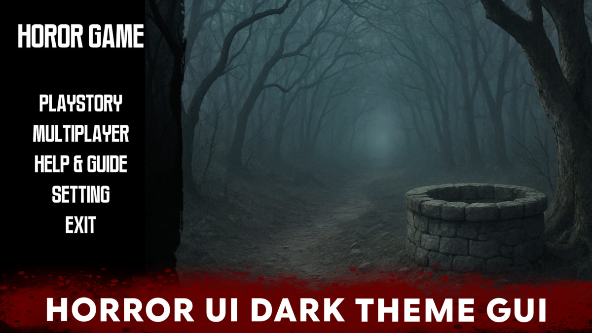 Horror UI Dark Theme GUI