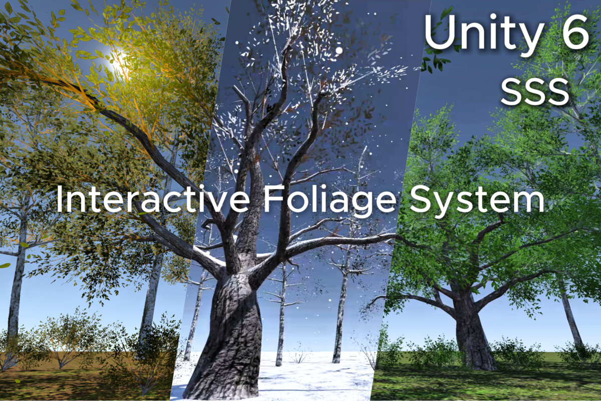 Interactive Foliage System: Seasons, SSS & Wind (URP)