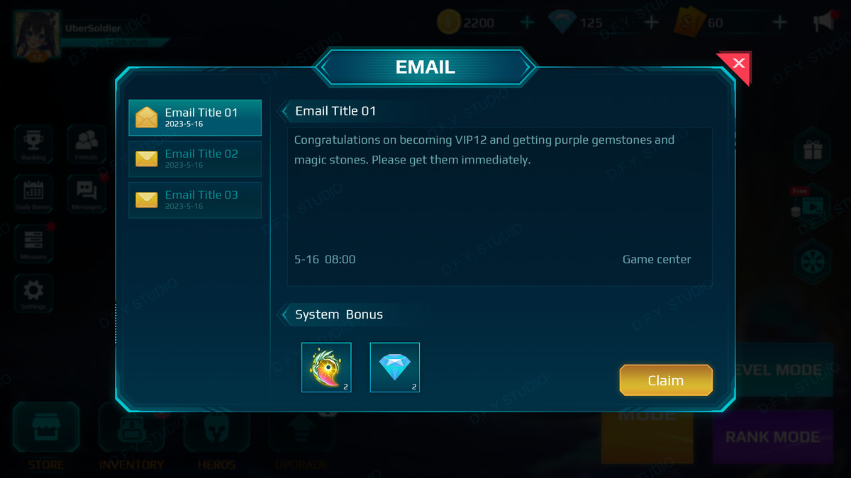 Sci-Fi Cyber UI Pro_Cyan Theme
