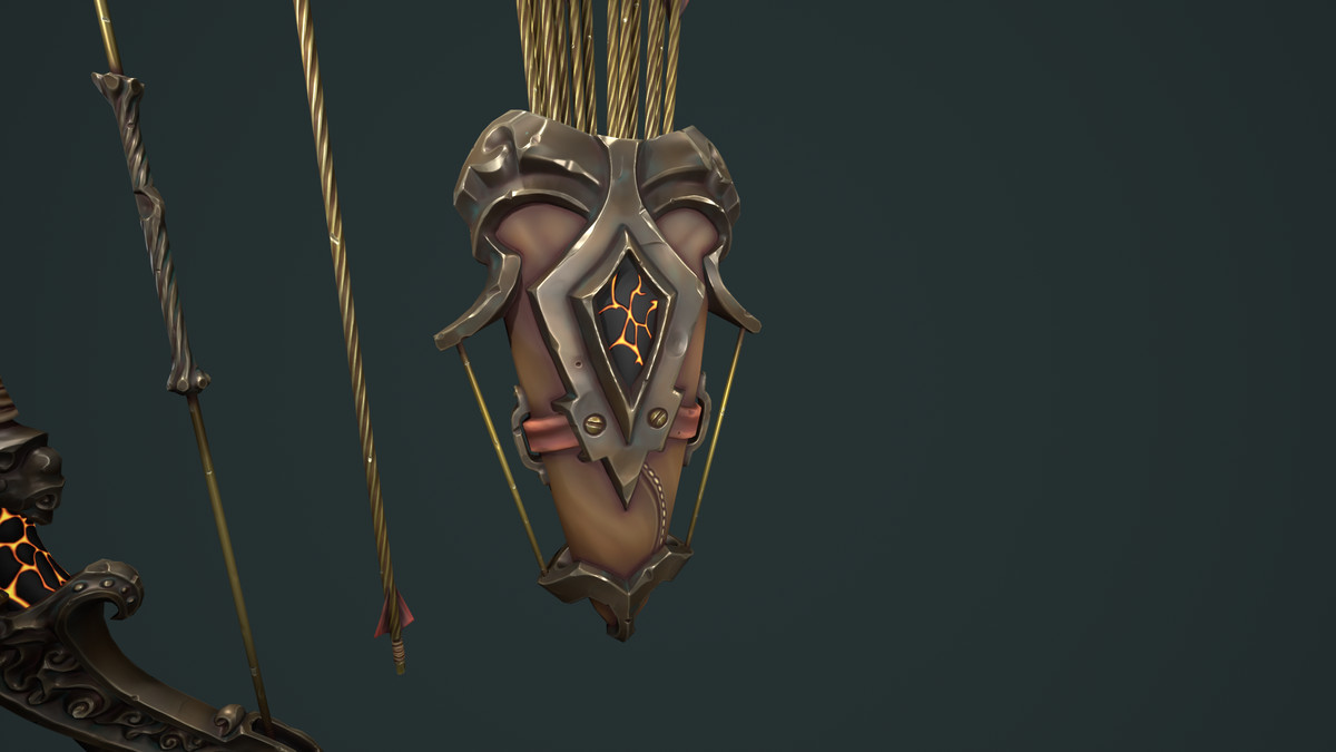 Harp bow quiver arrow