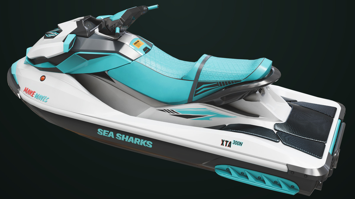 Jet Ski 02 White HDRP URP Textures