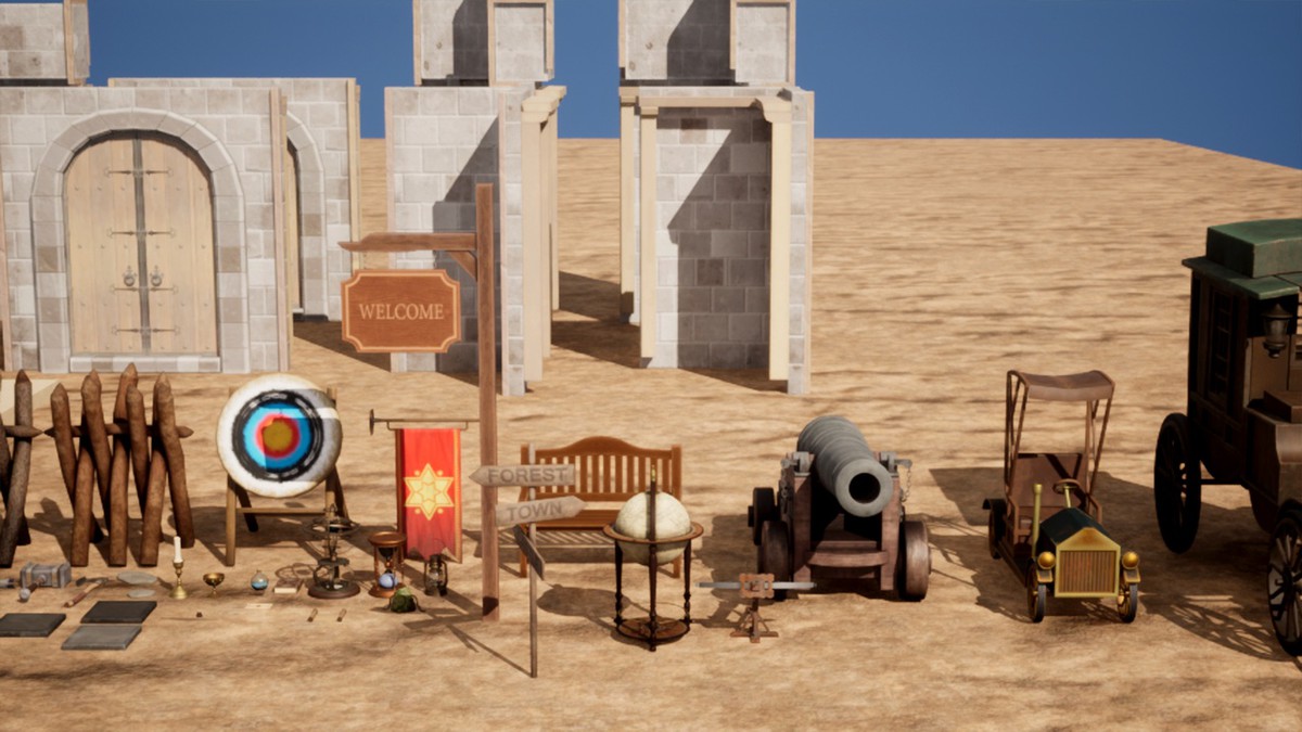 Medieval Town & Castle Modular Environment Pack