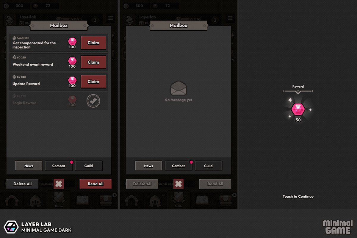 GUI Pro - Minimal Game Dark
